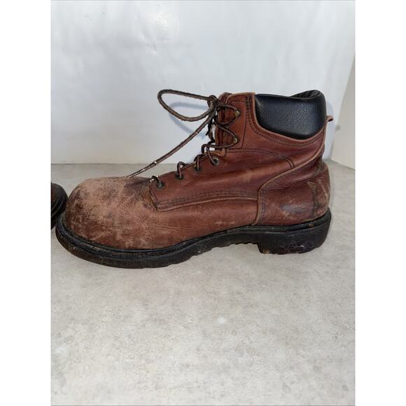 Red Wing ANSI Z41 PT99 MI/75 C/75 EH Leather Steel Toe BOOTS 11.5 12D Distress main image 15